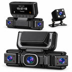 Dashcam voiture 4 caméras WiFi – avant, arrière et côtés, écran 3,16"