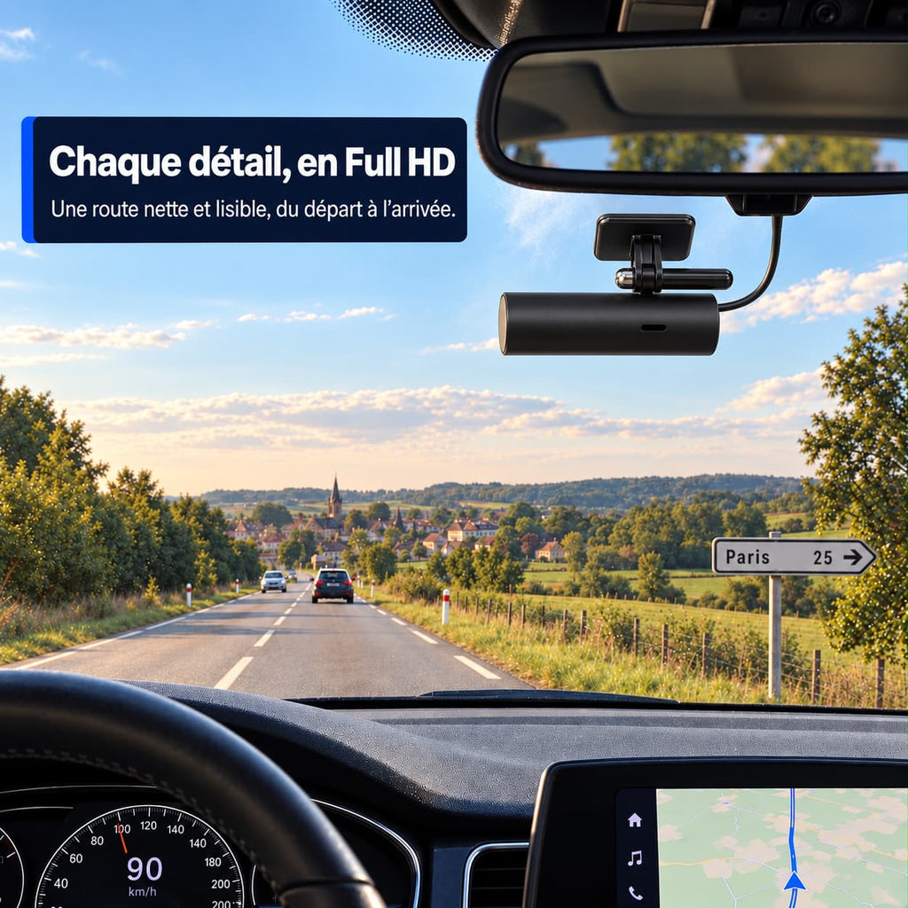 Mini dashcam voiture Full HD WiFi – discrète, sans écran