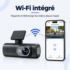 Dashcam voiture 4K avant + arrière 1080p GPS WiFi – carte 32 Go incluse