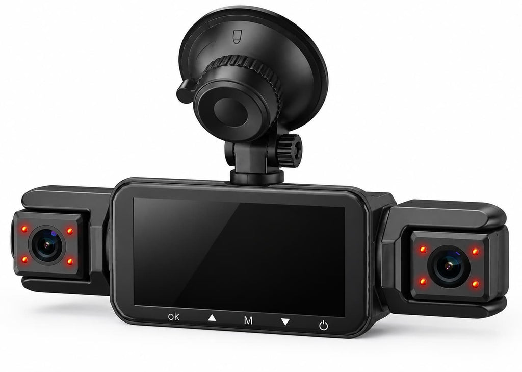 Dashcam voiture 4 caméras Full HD WiFi – avant, côtés et arrière