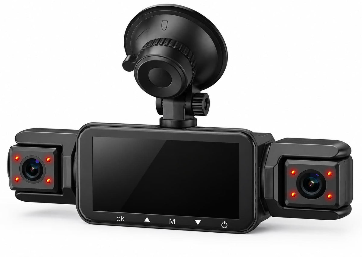 Dashcam voiture 4 caméras Full HD WiFi – avant, côtés et arrière