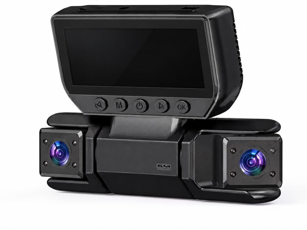 Dashcam voiture 4 caméras WiFi – avant, arrière et côtés, écran 3,16"