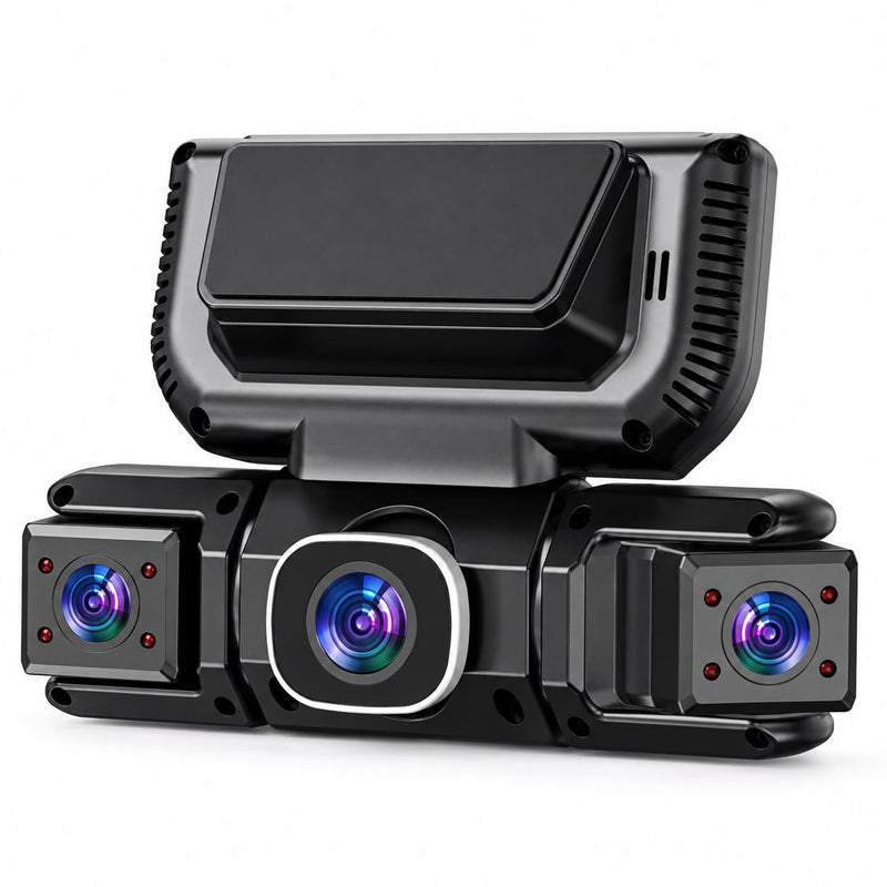 Dashcam voiture 4 caméras WiFi – avant, arrière et côtés, écran 3,16"