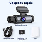 Dashcam voiture avant + habitacle Full HD WiFi – caméra intérieure VTC