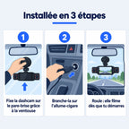Dashcam voiture 4 caméras Full HD WiFi – avant, côtés et arrière