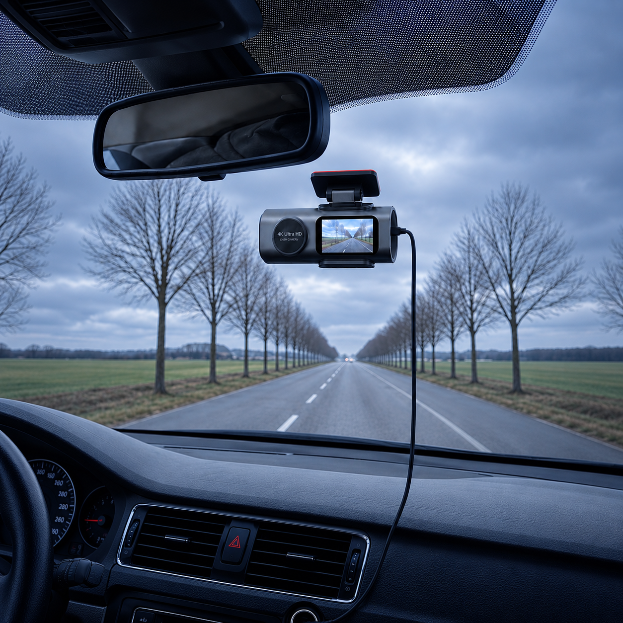 Dashcarcam 4K — Caméra embarquée Avant/Arrière Wifi