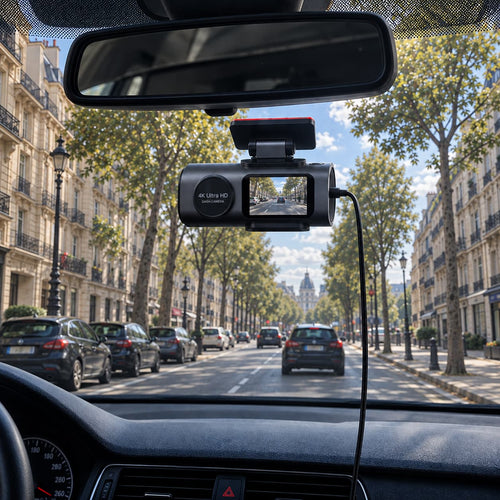 Dashcam voiture 4K avant + arrière 1080p WiFi – caméra embarquée