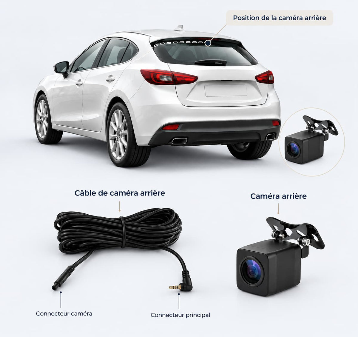 Dashcam voiture 4K avant + arrière 1080p WiFi – caméra embarquée